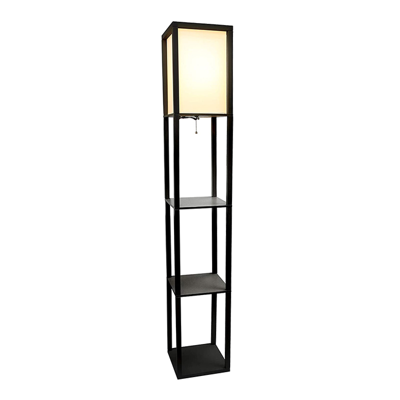 Floor Lamp with Shelves